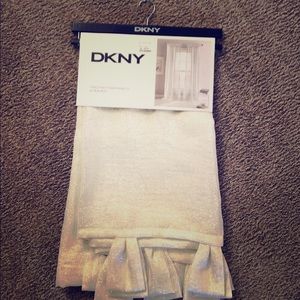 DKNY two fan tab panel shimmer curtains